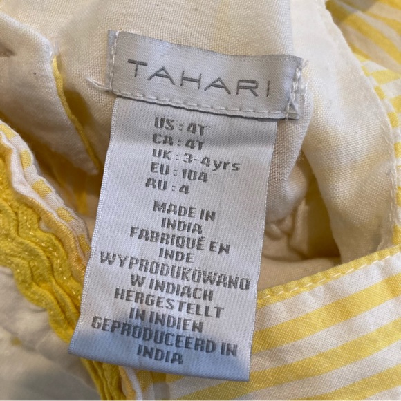 Tahari Lemon Slice Girls Dress Soft Cotton Tiered Flowy Size 4T - Picture 14 of 14